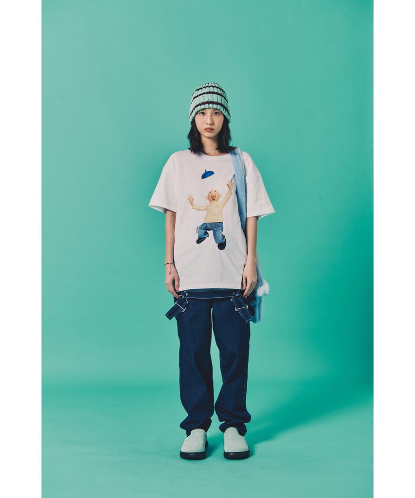LAUGHER [Pat&Mat] Wow Pat T-Shirt - White