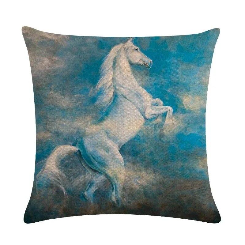Наволочка с рисунком лошади, украшение дома, спальня, офисное сиденье, гостиная, диван, наволочка 40x40, 45x45, 50x50, 60x60 см