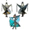 Dancing Lady Spinner Stained Glass Style Suncatcher Colorful Hanging Wind Spinner for Window Garden Porch Balcony Decoration