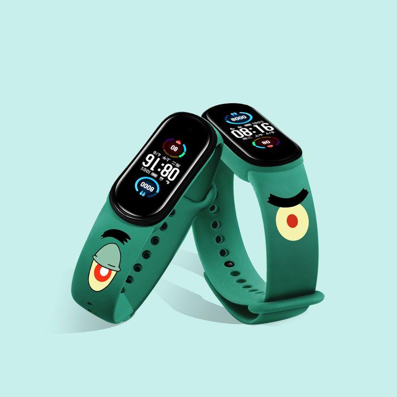 Силиконовый ремешок для Xiaomi Mi Band 3/4/5/6 Регулируемый и удобный браслет для спорта