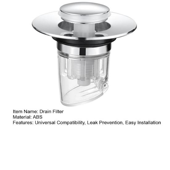 Стопор для умывальника Push-Type Design Bouncing Core Technology Stopper для предотвращения повреждения водой Home Cream Cover