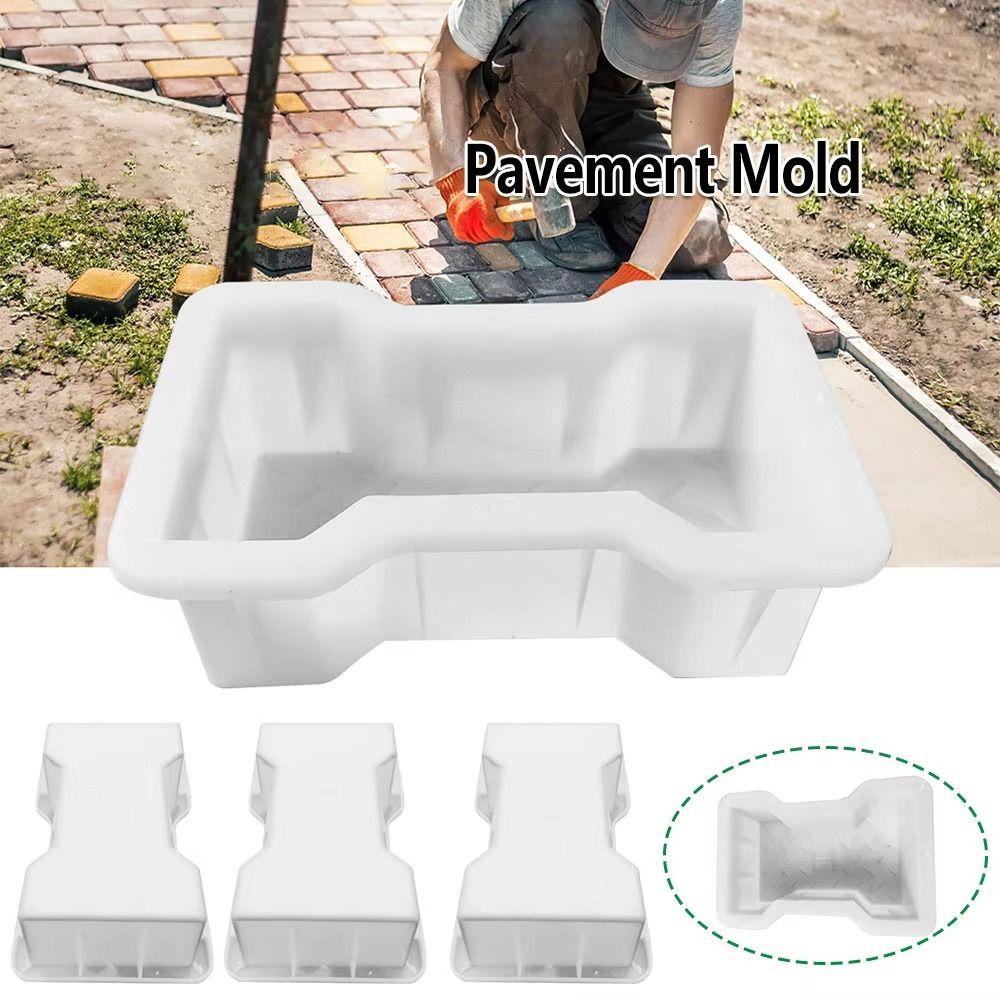 1Pcs 22x13.5cm Paving Brick Mould H Shape Reusable Stepping Stone Paver DIY Plastic Walkway Brick Mold