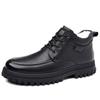 Winter Hot Selling Outdoor Cold Proof Snow Boots Fleece Wear-resistant Men's Leather Casual Shoes Men's High Cut Workwear Shoes
