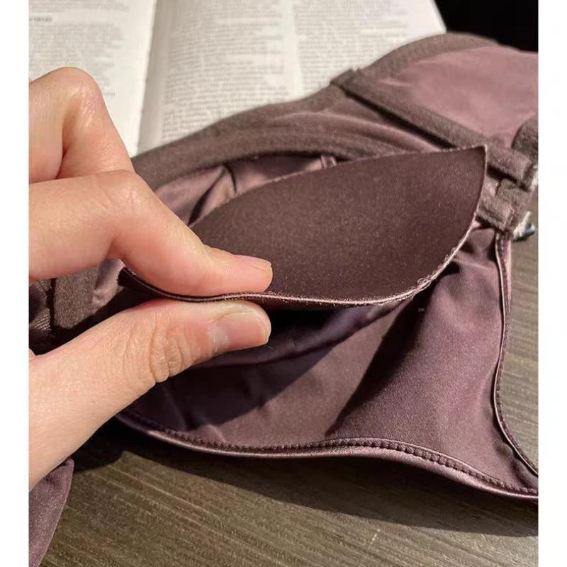 Комплект нижнего белья из французского шелка Ice Silk для женщин, сексуальный кружевной бюстгальтер Push Up, съемные подкладки, тонкие чашки, бюстгальтер, бесшовный комплект нижнего белья