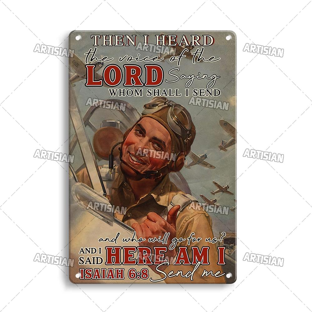 Artisian Flying Metal Sign Pilot Tin Plaque Flight Attendant Decorative Poster Wall Decor Garage Bar Pub Club Hotel Cafe Kitchen