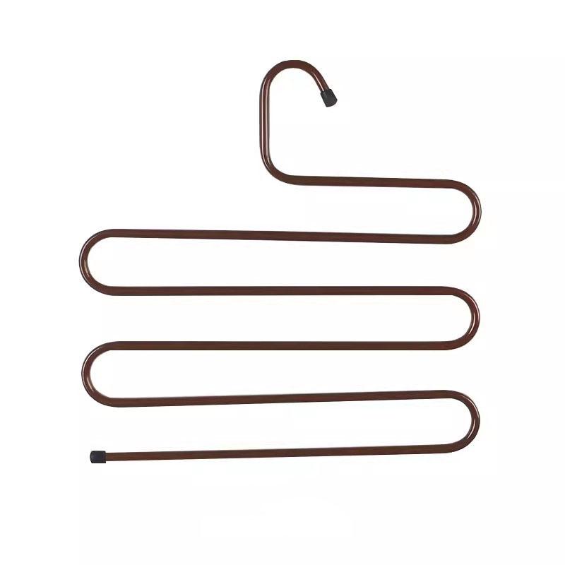 Быстрая многоярусная вешалка для брюк из нержавеющей стали, вешалка для галстуков, стойка для хранения, экономящая место, для шкафа, белая, черная, коричневая