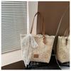 2025 новая кружевная мода ретро универсальная портативная сумка-тоут женская сумка через плечо большой вместимости