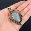 Amazing Aquamarine Gemstone Handmade Jewelry Pure Copper Wire Wrapped Pendant