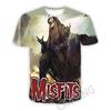 Футболка с 3D-принтом The Misfits Casual для женщин и мужчин, летняя, с круглым вырезом, коротким рукавом, модная, с графическим рисунком, для косплея