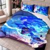 Sonic the Hedgehog 3Pcs Bedding Set Duvet Cover With Two Pillowcases For Bedroom Home Decoration