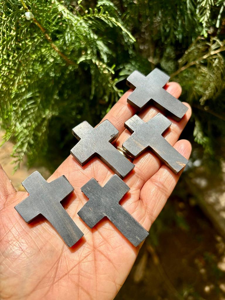 5 Pc Wood CROSS Pendant, Jesus Christ, Wooden Locket Handmade, 4.5 cm, Handcarved, Christianity, Unisex for men and women, 8