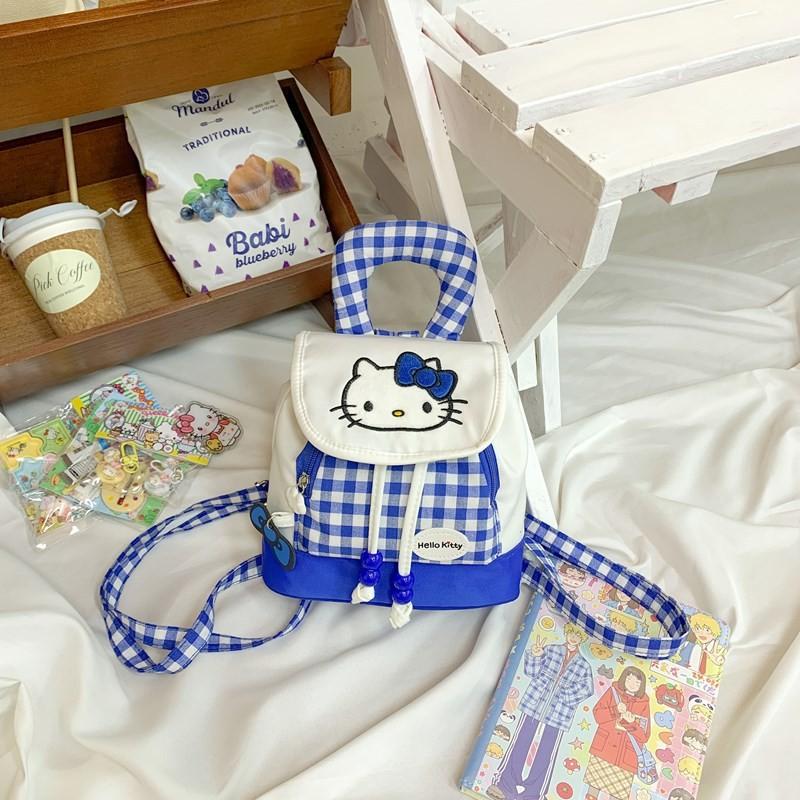 Disney Hello Kitty Mini Drawstring Backpack With Nylon Material For Casual Travel