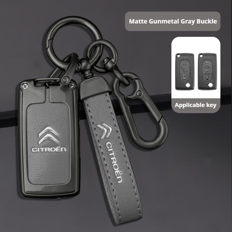 AGX4   Zinc Alloy Car Key Case Cover Citroen C4 C5 C3 C1 C2 C6 C8 Picasso Berlingo VTS Xsara C-Crosser C-Elysee Jump KeyChain Metal Key