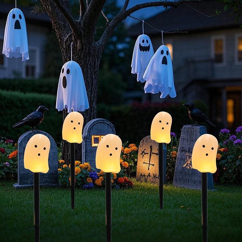 Solar LED Halloween Pumpkin Lantern for Outdoor Garden - Waterproof Decoration