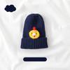 Warm Kid Hat Fashion Kawaii Cartoon Bear  Crochet Bonnet Beanie for Toddler Boy Girl Autumn Winter Knit Solid Color Cap for Baby