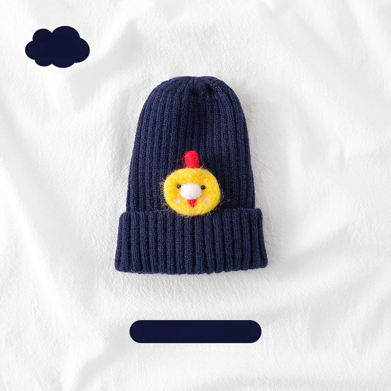 Warm Kid Hat Fashion Kawaii Cartoon Bear Crochet Bonnet Beanie for Toddler Boy Girl Autumn Winter Knit Solid Color Cap for Baby