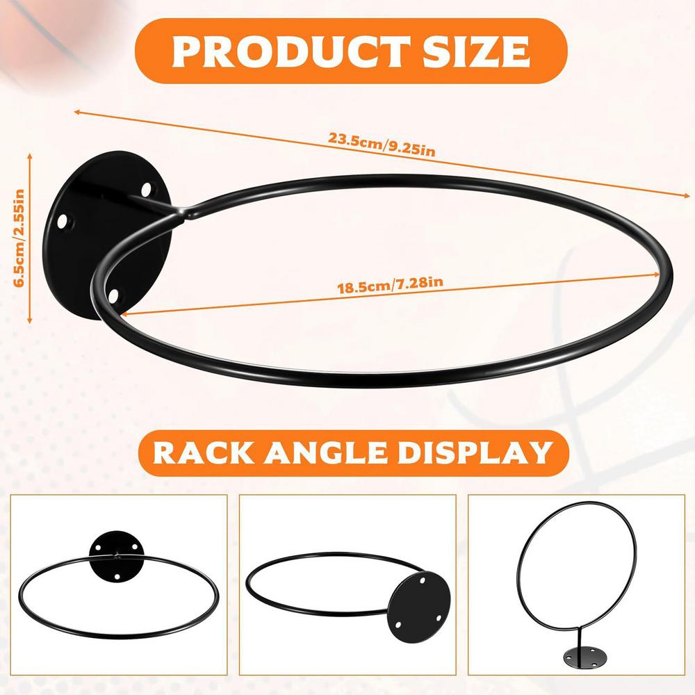 Basketball Mount Metal Wall Organizer Stand For Soccer Multifunctional Ball Storage Holder For Den Living Room Dormitory