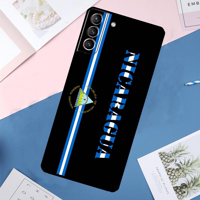Чехол с флагом Никарагуа для Samsung Galaxy S25 Ultra S24 S23 S22 S21 Ultra S9 S10 Plus S23 FE S25 FE Задняя крышка