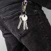 Skull Keychain Heavy Duty Titanium Steel Skull Key Ring Holder Portable Lightweight