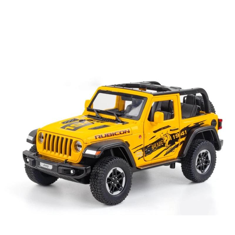 Масштаб 1/20 Jeep Wrangler Rubicon литые модели автомобилей из сплава металлические игрушечные внедорожники модель автомобиля имитационная коллекция детский подарок