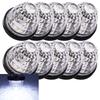 Pikakyu 24V Truck Compatible LED Side Marker IP67 Dustproof and 16 Set of 10 Lights, White, Waterproof, High-Intensity SMDs,