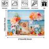 LS Summer Tropical Beach Balloons Backdrops Kids Baby Birthday Photography Child Photocall Boy Girl Surfboard Backgrounds