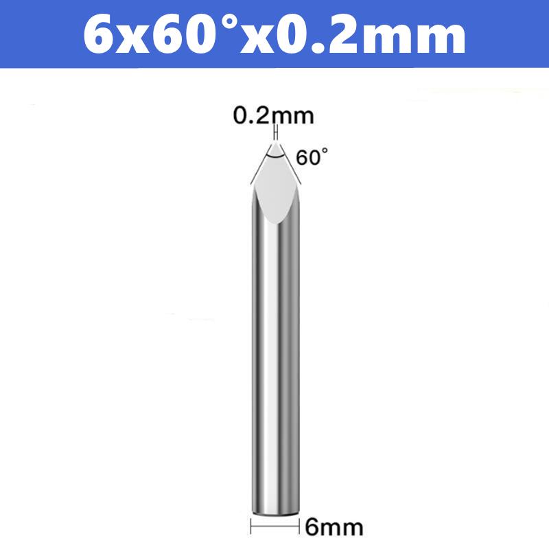 Фреза ЧПУ 3-гранная пирамидальная гравировальная 4мм/6мм хвостовик твердосплавная концевая фреза 20,30,40,45,60,90 градусов фреза ЧПУ