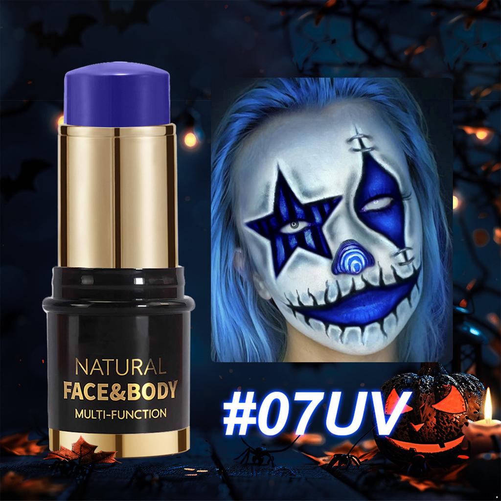 Набор мелков для грима, светящихся в темноте, неоновый УФ-набор для боди-арта, флуоресцентный Хэллоуинский макияж для взрослых, детей, вечеринка, косплей, карнавал, Марди Гра