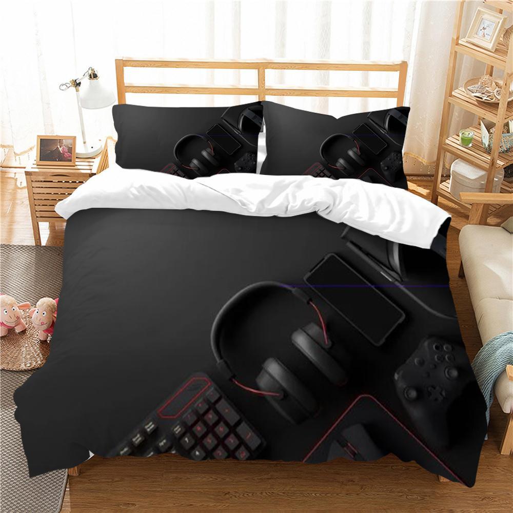3D Bedding Set Bedclothes 3D Gamer Print Comforter Duvet Cover Set Festival Gift Microfiber Quilt Cover