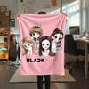 1 шт. Фланелевое одеяло с принтом Blackpink, Высокое качество, Для всех сезонов, Декор для дома, Тепло и уют, Идеально для рождественских подарков