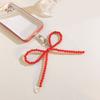 Resin Bowknot Pendant Clip Fashionable Accessory Enhancing Device Beads Keychain Suitable for Phone Cameras Headphone