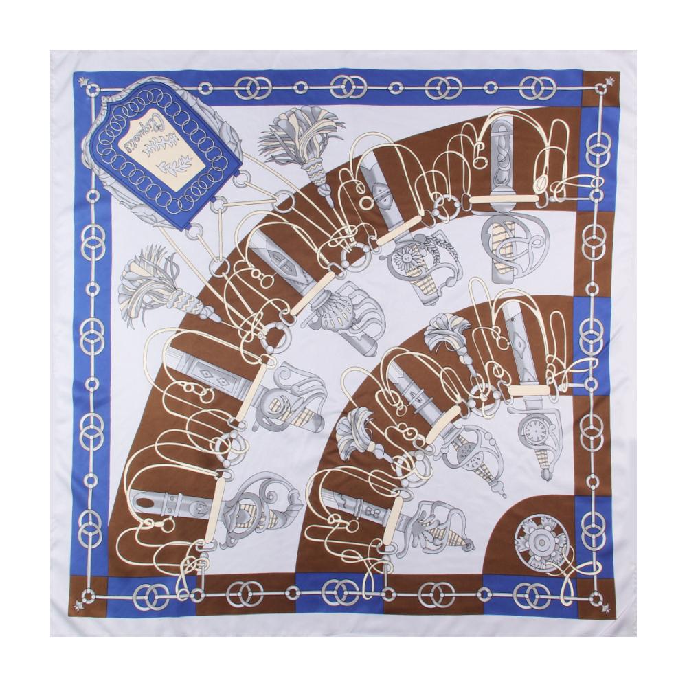 Manual Hand Rolled Twill Silk Scarf Women Whip Print Square Scarves Wraps Echarpes Curled Foulards Femme Bandana Hijabs 90CM