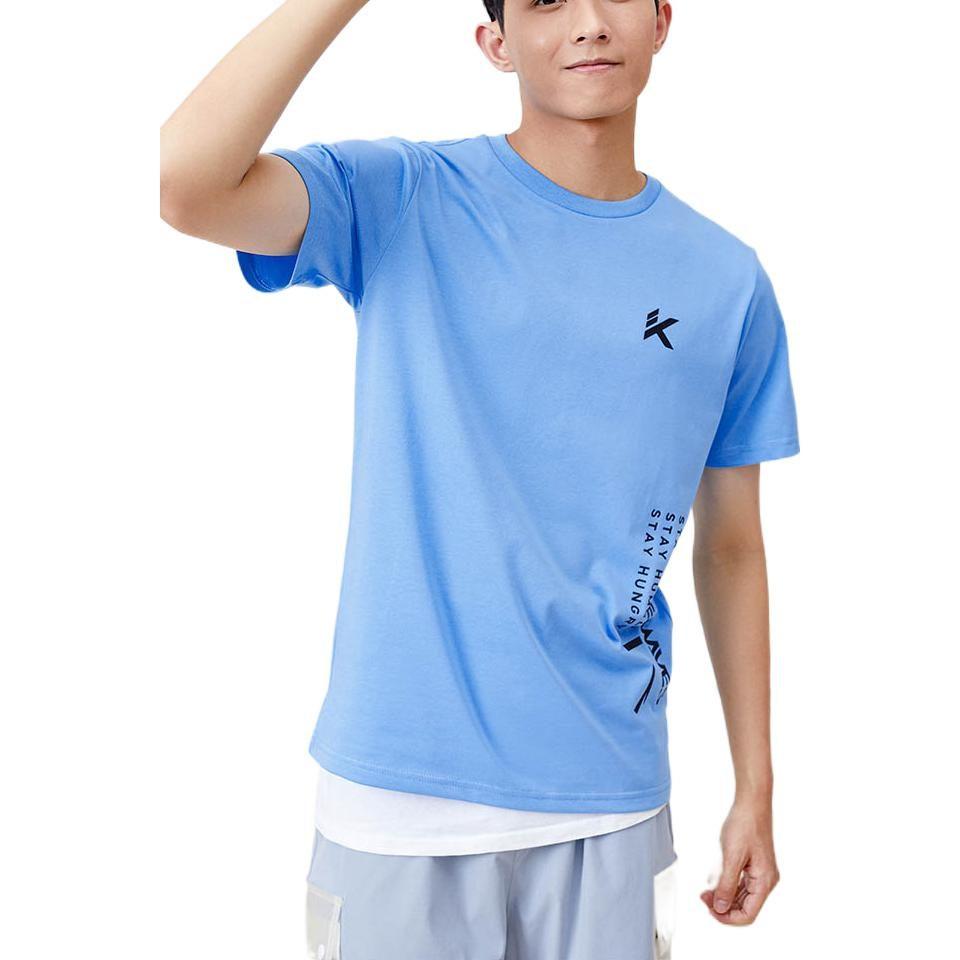 ANTA T Shirts Men's Blue Crew Neck Straight Fit 152221127-2