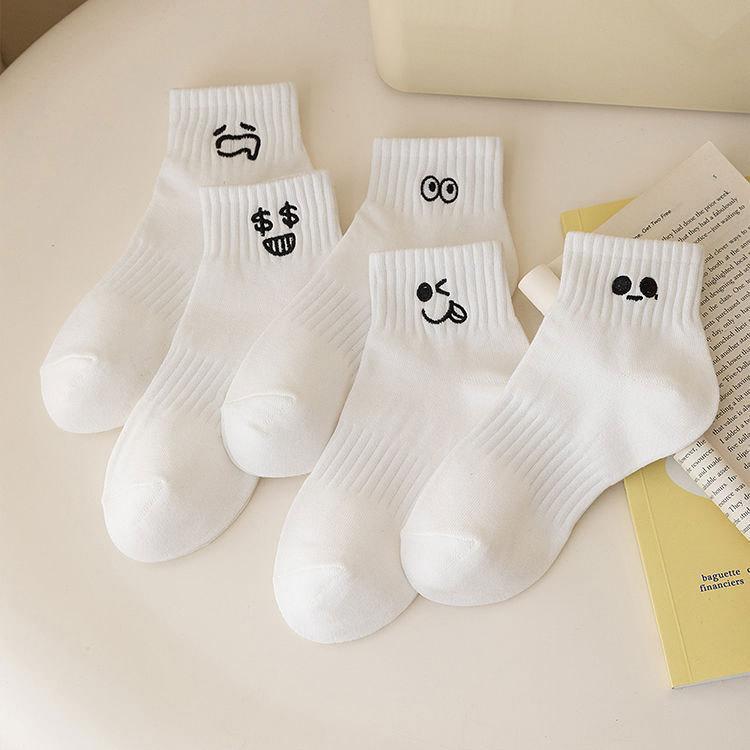 5 пар 3D текстурированных милых мультяшных носков с сердечками, удобные и дышащие короткие носки, женские чулки и чулочно-носочные изделия