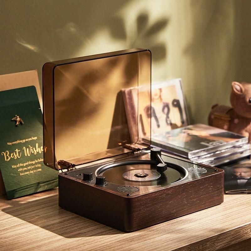 Беспроводная Bluetooth-колонка Маленький портативный аудиопроигрыватель для записи Звуковая панель для кемпинга Многофункциональный проигрыватель CD-альбомов