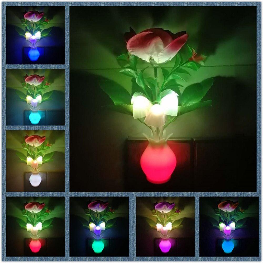 Rose 3D Light Floral Lamp LED Mushroom Night Lights Pomegranate Bottle Colorful Little Night Light