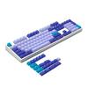128 Keys Customized Steam Wave Purple for Key Cap PBT Dye Subbed Keycap Cherry Profile for Key Cover for Cherry Mx Gater