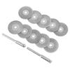 10pcs 25mm Diamond Cutting Discs Saw Blade with 2pcs 3mm Diameter Fixed Rod for Cutting Glass Metal