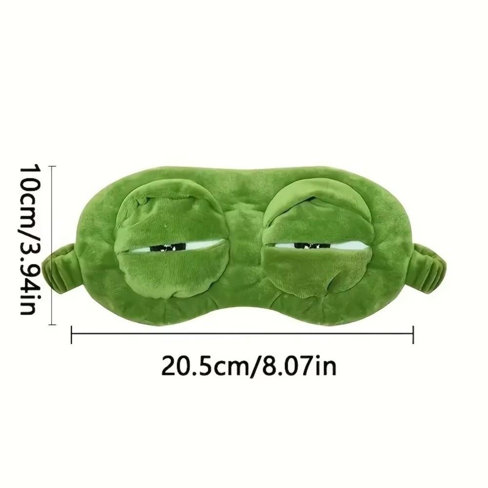 Green Big Eyes Frog Sleep Eye Mask Cartoon Plush Sleeping Eye Cover Lovely 3D Eye Mask Travel Nap