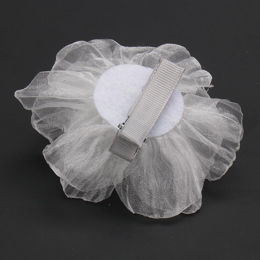 Многослойные заколки для волос с цветами по бокам, белые тканевые, шпилька, аксессуары для волос, цветочные головные уборы, невеста