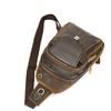 Винтажная сумка из натуральной кожи Crazy Horse Leather Мужская нагрудная сумка Дорожная многофункциональная повседневная модная сумка через плечо