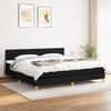 3140483 vidaXL Divan Bed with Mattress Black 200x200 Cm Fabric