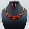 LY-WC0063 Bridal Luxury Crystal Necklace Earrings for Wedding Handmade Diamond Lady Rhinestone Fashion