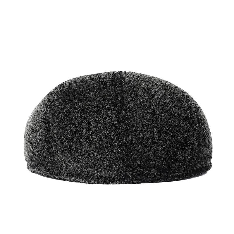 Мужская зимняя плоская кепка для отца, защита ушей, кепка для старика, осенне-зимняя теплая кепка, кепки газетчика для мужчин