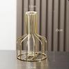 2025 Pentagram Heart Hydroponic Vase Home Decoration Tabletop Ornament Glass Test Tube Nordic Style Triangle Rectangle Iron Art