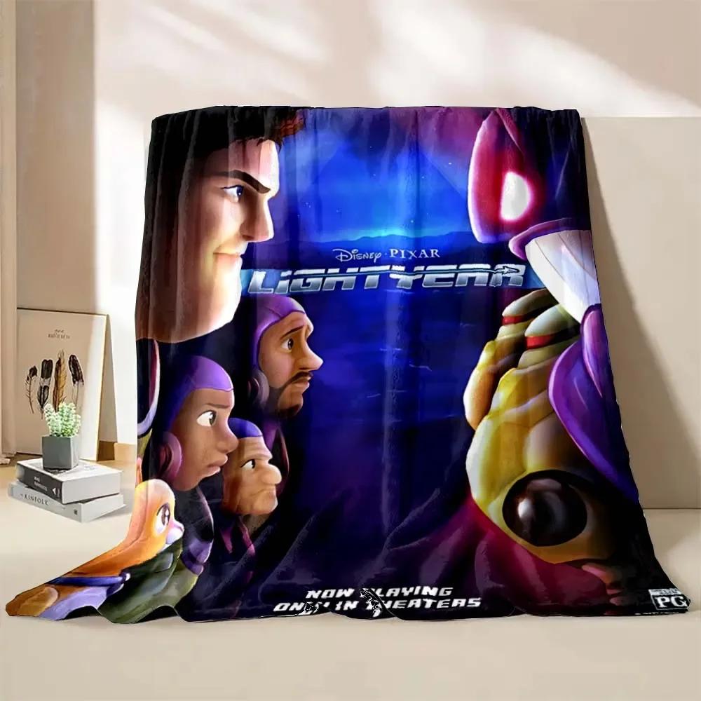 New! Super Soft Cute Toy Story Light Year Pattern Blanket Flannel for Bedroom Living Room Sofa Children Adult Blanket Great Gift