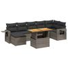 VidaXL Salon de Jardin avec Coussins 8 pcs, Canapés de Terrasse, Ensemble de Meubles de Patio, Mobilier d'Extérieur, Gris 3271865