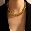 Hip-hop Exaggerated Jewelry, Alloy Heavy Metal Chain Single-layer Necklace, Geometric Simple Collarbone Chain