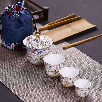 Эмалированный портативный керамический чайный набор Shangqi