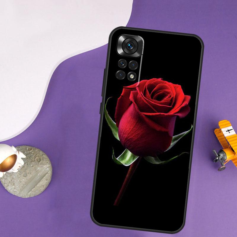 Red Rose Case For Xiaomi Redmi Note 13 Pro 14 12 9 10 11 Pro 10S 11S 12S Redmi 10C 13C 14C 12C Cover